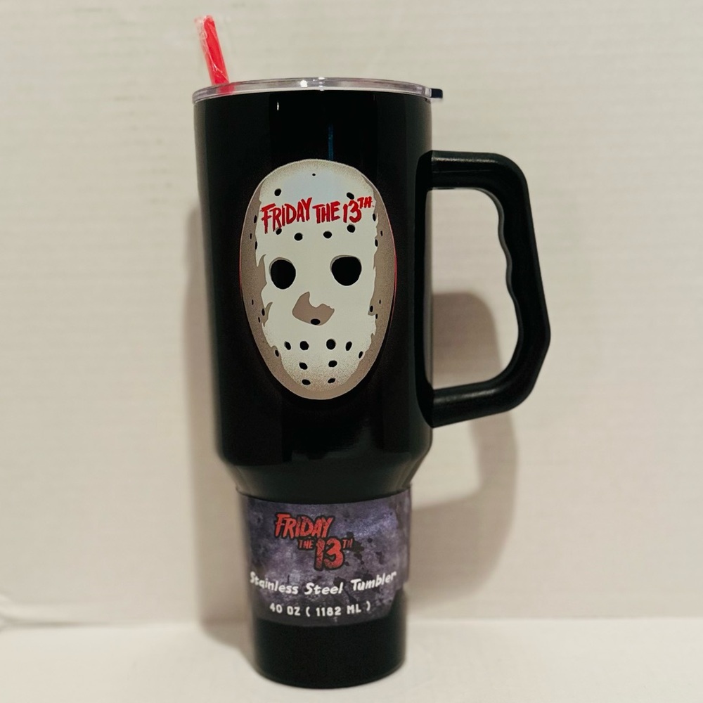 Friday the 13th NIB Jason Mask 40 oz Stainless Steel Tumbler